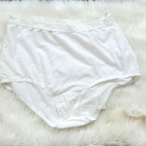 Vintage Shadow Line nylon white trim underwear panties size 6